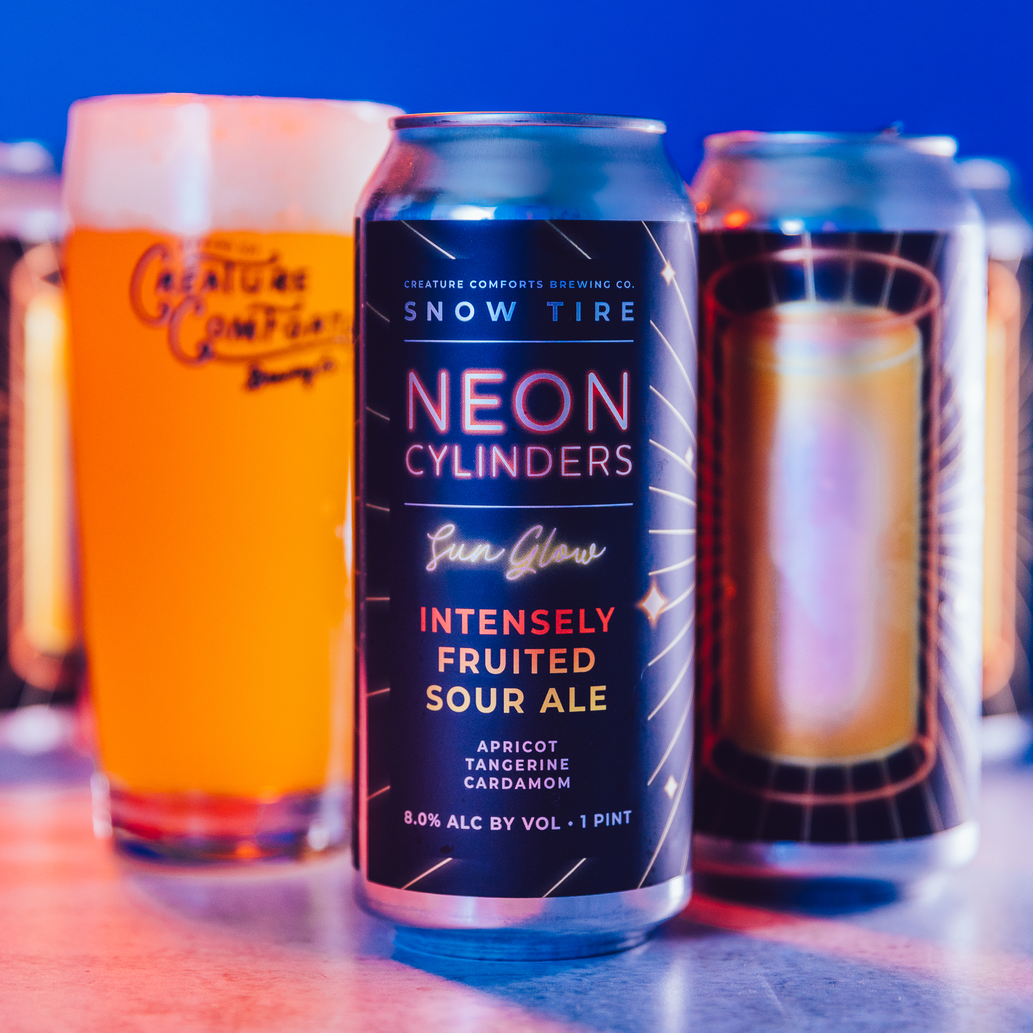 Neon Cylinders: Sun Glow