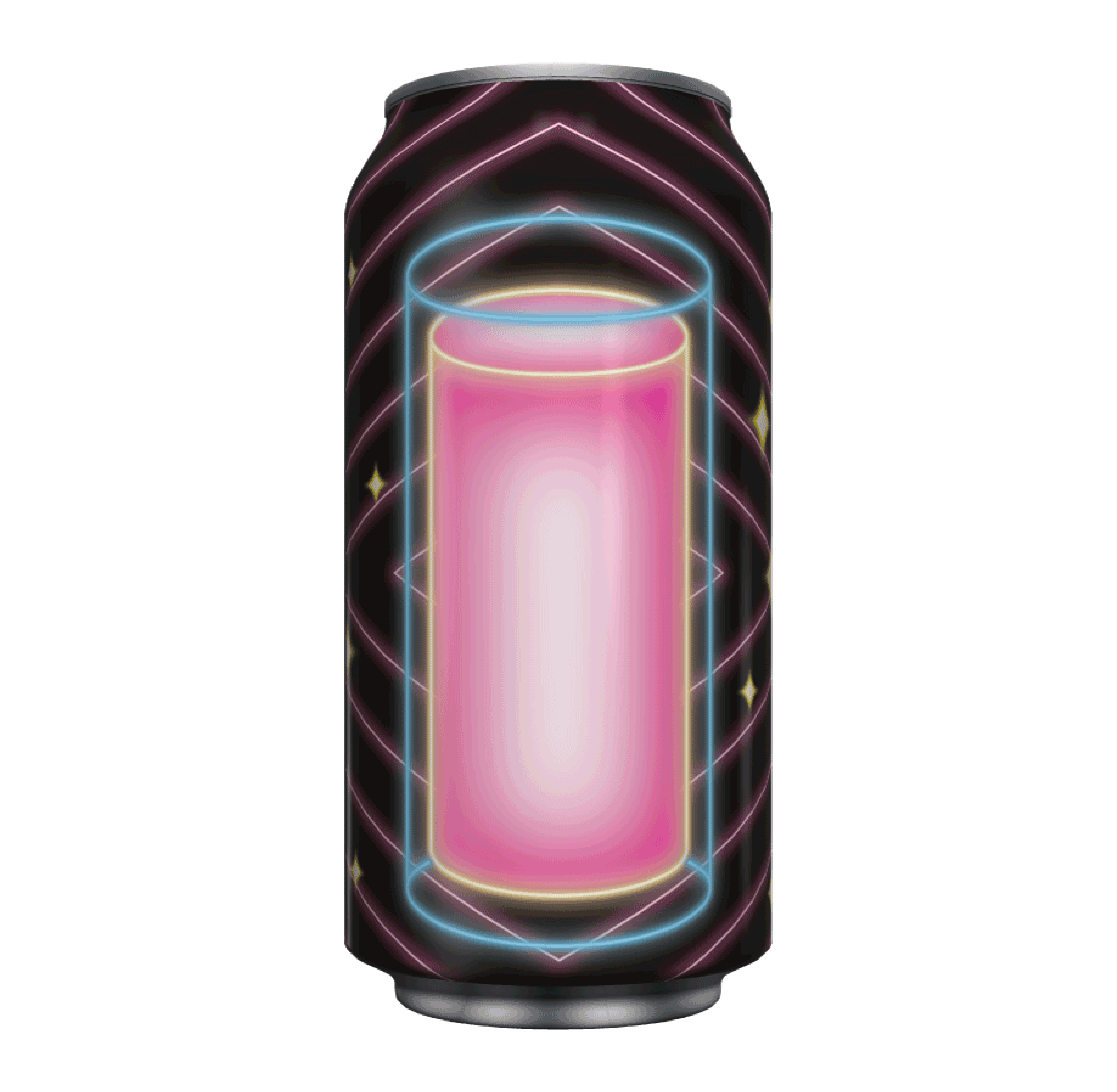 Neon Cylinders: Magenta Beams