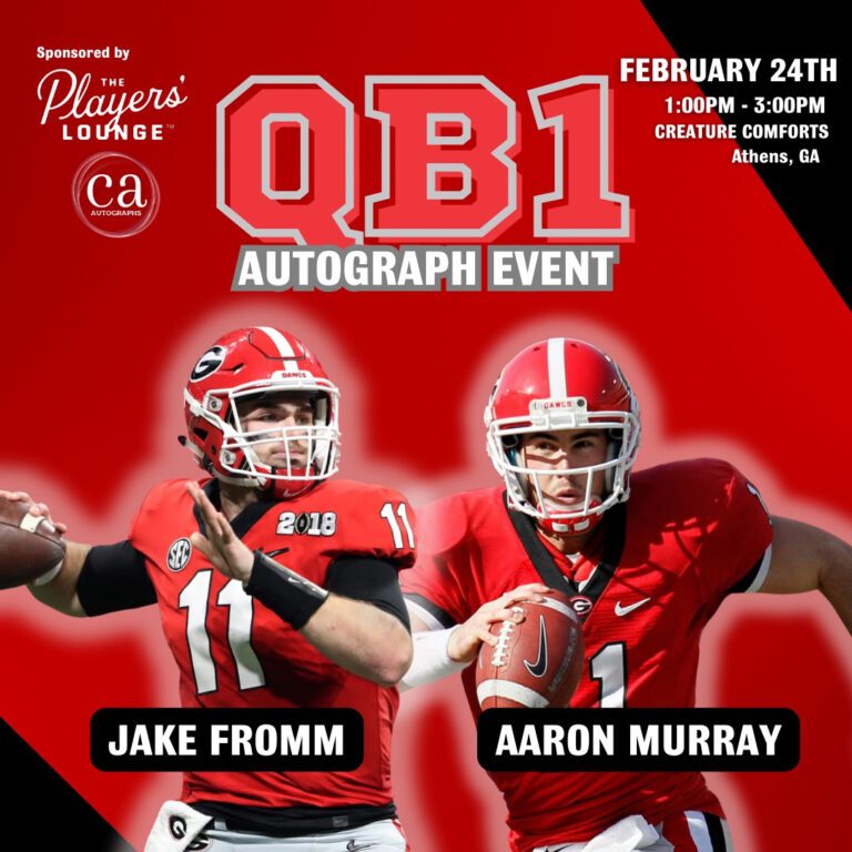 The Players' Lounge Autograph Event with Jake Fromm and Aaron Murray ...