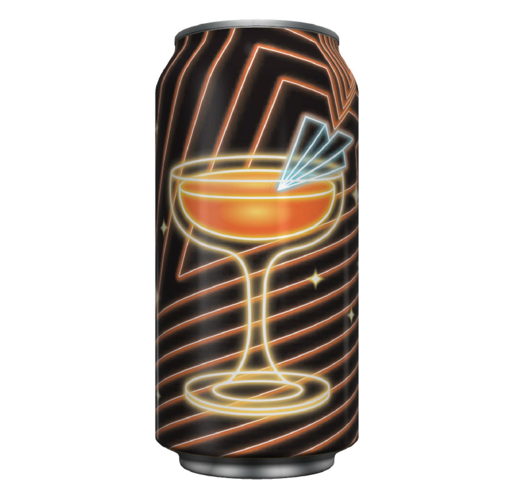 Neon Cylinders: Origami Orange
