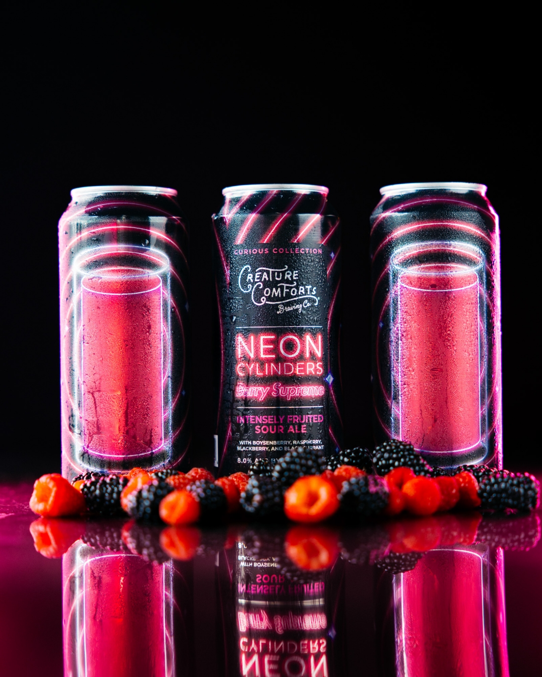 Neon Cylinders: Berry Supreme